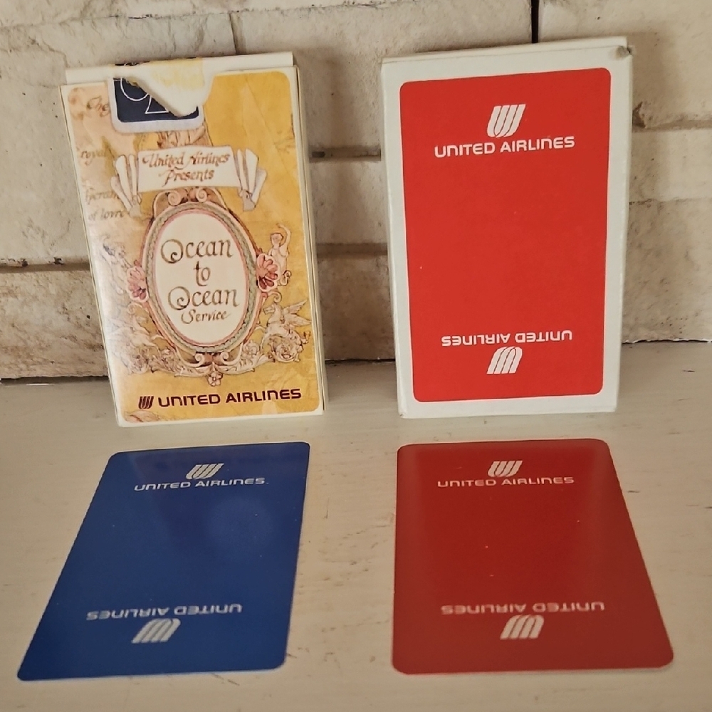 2 Sets of United Airlines Playing Cards Set